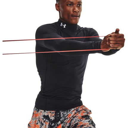 Under Armour Men's UA CG Armour Comp Mock, Men's Base Layer with a Polo Neck, Thermal Long Sleeve Top for Winter Running and Skiing with Anti-Odour Technology