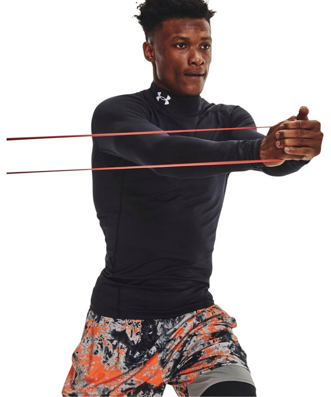 Under Armour Men's UA CG Armour Comp Mock, Men's Base Layer with a Polo Neck, Thermal Long Sleeve Top for Winter Running and Skiing with Anti-Odour Technology