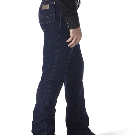 Wrangler Men's Cowboy Cut Regular Straight Leg Jean, Navy Stretch, 46x30