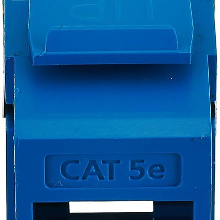 Leviton 5G108-AL5 Cat 5e 8-Wire QuickPort Adaptor Jack, Blue, 10-Pack