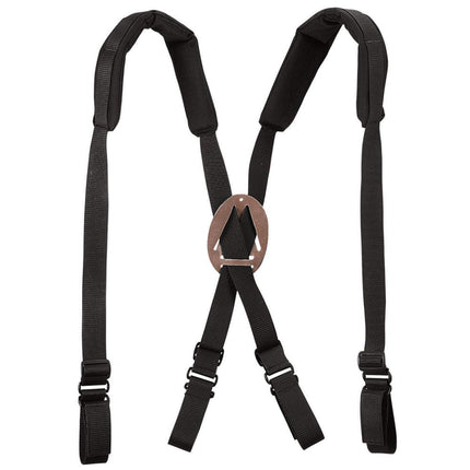 Klein Tool Black Nylon Padded Suspenders, Heavy-duty, 1-1/2-Inch Wide Strap, Cordura, Hook and Loop, Unisex