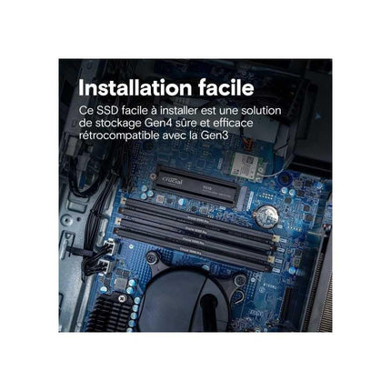 Crucial P310 - SSD - 1TB - Internal - M.2 2280 - PCIe 4.0 x4 (NVMe) - Integrated Heatsink
