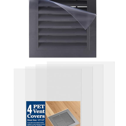 4 Pack PET Vent Covers with Nano Adhesive, 12" X 1