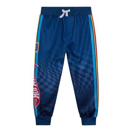 Hot Wheels Fleece Pullover Hoodie and Jogger Pants Outfit Set Toddler to Big Kid Sizes (2T - 14-16), Blue, 2 Years