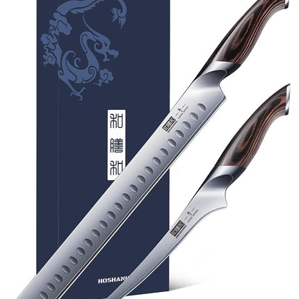 HOSHANHO BBQ Carving Knife Set, Brisket Slicing & 