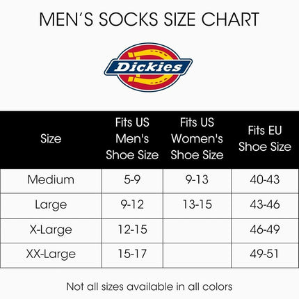 Dickies Men's Dri-tech Moisture Control Crew Socks Multipack, 3.0 Full Cushion White (6 Pairs), Shoe Size: 5-9