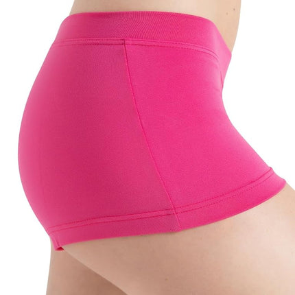 Capezio Women's Team Basic Low Rise Boy Cut Short, Hot Pink, M