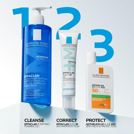La Roche-Posay Effaclar +M Purifying Foaming Cleanser Acne-Prone Skin 400ml