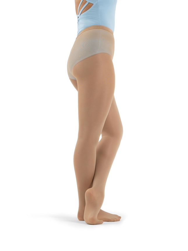 Collant à pieds Capezio Hold & Stretch pour femme, Caramel, L (Lot de 3)