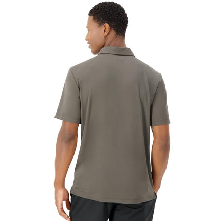 Hanes Moves Performance, Short Sleeve Polo Shirt for Men, Moisture-Wicking, Grey Encore, XL