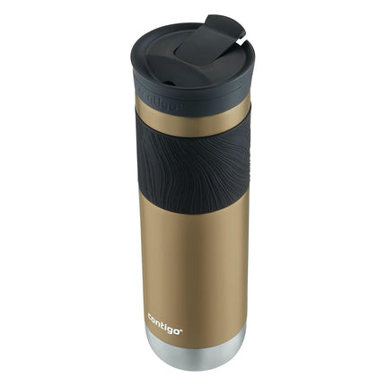 Contigo Byron Vacuum-Insulated Stainless Steel Travel Mug 24oz Chardonnay Color with Leak-Proof Lid Keeps Beverages Hot or Cold Perfect for Coffee Lovers Travelers Campers and Outdoor Activities