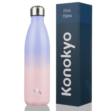 Konokyo Insulated Water Bottles,25oz Double Wall S
