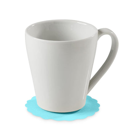Disposable Mint Blue Paper Coasters for Drinks, 3.5 Inch Round Coasters for Bar, Cocktail, Beverage, Wine Or Event, 500 Pack Bulk