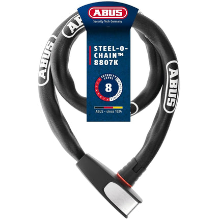 ABUS Steel-O-Chain 8807K Chain Lock, 110 cm, Black