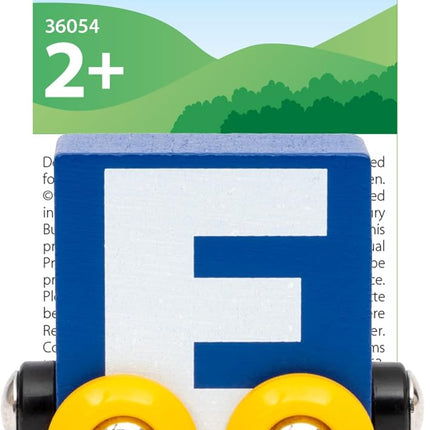 BRIO – Letter Train E | Wooden Train Set Accessory Toy for Kids Age 2 Years Up