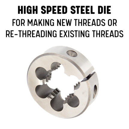 Drill America DWT Series Qualtech High-Speed Steel Round Adjustable Threading Die, 1" Diameter, 5/16"-16 Size (Pack of 1)
