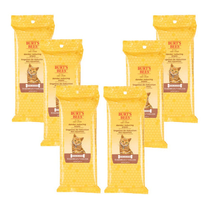 Burt's Bees for Pets for Cats Natural Dander Reducing Wipes | Kitten and Cat Wipes for Grooming, | 50 Count Cat Wipes for Dander Control - 6 Pack (300 Wipes Total)