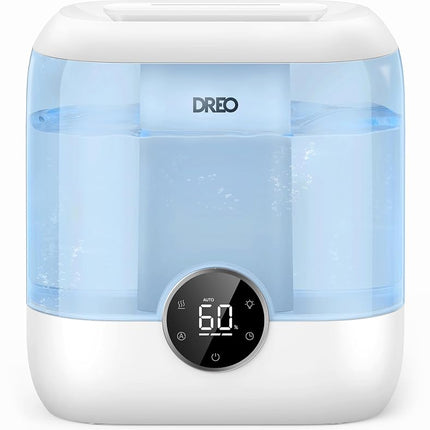 Humidificador DREO de 6L para dormitorio, humidificador ultrasónico de vapor frío supersilencioso y de gran tamaño con difusor, 60 horas de funcionamiento para el hogar, la guardería, las plantas, azul