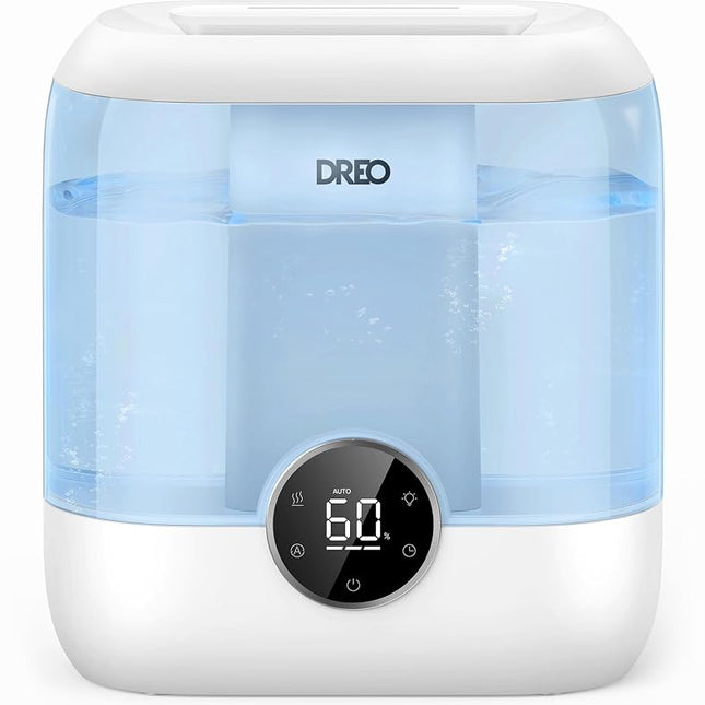 DREO 6L Humidifiers for Bedroom, Quiet Supersized Cool Mist Ultrasonic Humidifier with Diffuser, 60 Hour Runtime for Home, Nursery, Plant, Blue