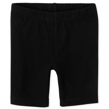 The Children's Place Baby Girls' Solid Bike Shorts, Black Single, 12-18 Months