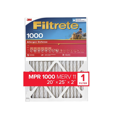 Filtrete 20x25x2, AC Furnace Air Filter, MPR 1000,