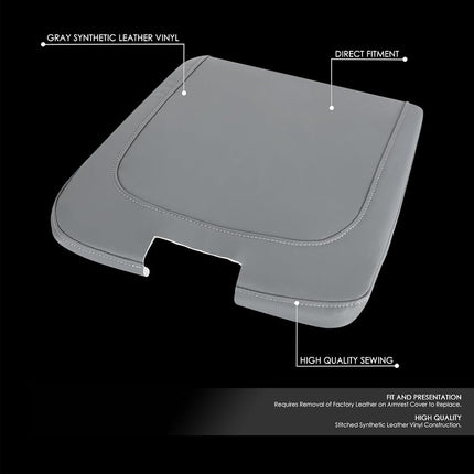 DNA MOTORING Funda para tapa de consola central compatible con Ram 1500/2500/3500 13-18, gris, GECS-013