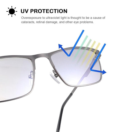 Blue Light Blocking Glasses Photochromic Sunglasses Retro UV400 Protection Spring Hinge Computer Eyewear for Men Women Vintage Anti Glare Eyeglasses Full Frame Anti Eyestrain Gaming TV Spectacles