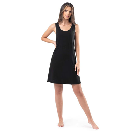 Fruit of the Loom Women's Breathable Sleep Chemise, Black, 3X