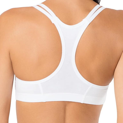 Fruit of the Loom Women's Sports Bra (Pack of 3), Grey Black/White/Black - 3 Pack, UK 18