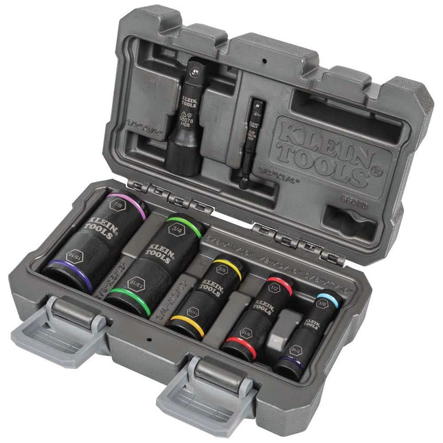 Klein Tools Impact Socket Set - 5 Sockets, 1/4-Inc
