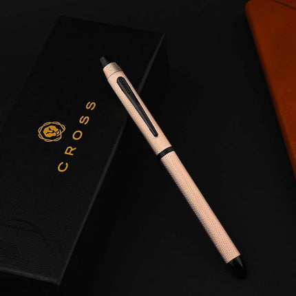 CROSS Tech3+ Brushed Rose-Gold PVD Multifunction Pen with Stylus and 0.5mm Lead