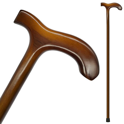 FLYDRUM Wooden Walking Cane for Men and Women, One