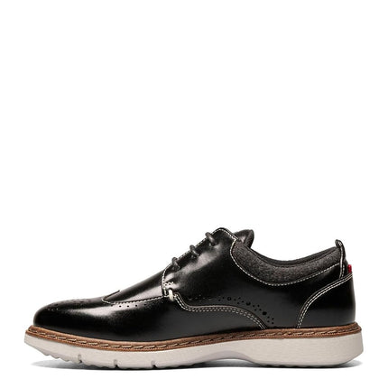 Stacy Adams Boy's Synergy Wingtip Lace Oxford, Black, 11 Big Kid