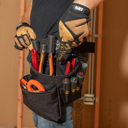 Klein ToolsPowerline Series 8-Pocket Tool Pouch, Black Nylon KLEIN TOOLS 5701