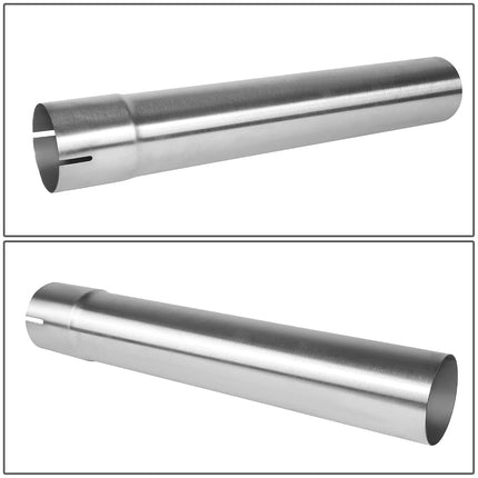 DNA MOTORING ZTL-PP-25-0-SS 18 Inch Straight Tube DIY Stainless Steel Exhaust Tubing,2.5" OD,Universal Fit,Polished Finish