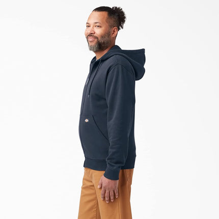 Dickies Men's Full Zip Fleece Hoodie Jacket, Dark Navy, S