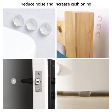 Amazon Basics 300 Piece Clear Self-Adhesive Rubber Bumpers Pads, 17.5 x 11.4 x 1.52 cm
