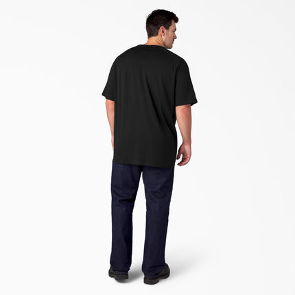Camiseta Dickies de manga corta con bolsillo, refrescante, para hombre, color negro, talla pequeña