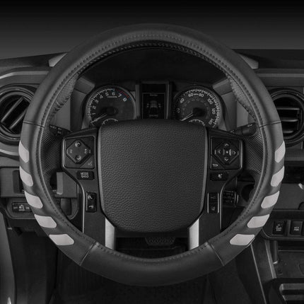 Cubierta de Volante de Camión de Cuero Sintético Negro UltraSport de Cató, Tamaño Grande de 16 Pulgadas, Duradera y Cómoda con Agarre Avanzado, Cubierta de Volante para Camión, Auto, Camioneta, SUV