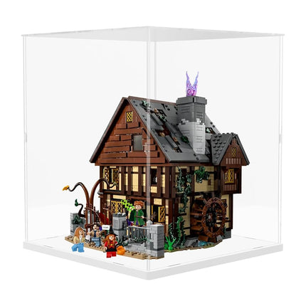 Choowin Acrylic Display Case for Lego Boutique Hotel 10297 for Lego Modular Buildings for Lego Display Thickened Clear Acrylic Display Cases for Collectibles Assemble Dustproof Display Box(White Base)