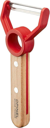 Opinel Le Petit Chef 3pc Set (Kitchen Knife S/S 10cm/Peeler/Finger Protector) Red