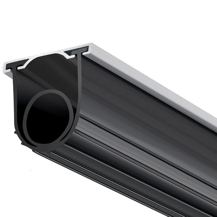 VEVOR Garage Door Seals Bottom Rubber, U Shape +O Ring Garage Door Bottom Weather Seal with Pre-drilled Aluminum Track Retainer Kit, 16ft 5/16 inch T-Ends and 3 3/4 inch Width, for Doors, Black