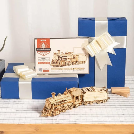 3D Wooden Puzzles for Adults Mechanical Models Kits to Build Unique Birthday/Christmas Day (Prime Steam Express)