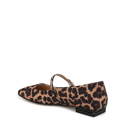 Franco Sarto Women's Tinsley Mary Jane Flat, Leopard Print Fabric, 9 Wide