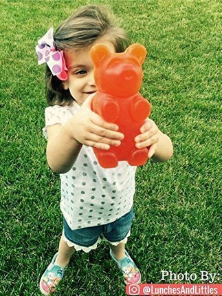 Mister Gummy DIY Giant Gummy Bear Mold by | Premium Quality Silicone + 2 Recipes and 5 Gift Bags Included | Make Big Bear Treats! (Gummy, Cakes, Breads, Chocolates, and More) (Red)