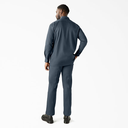 Dickies Men's Long Sleeve Work Shirt, Airforce Blue, Large