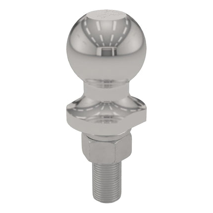 CURT 40080 Stainless Steel Trailer Hitch Ball, 2,000 lbs, 1-7/8-Inch Diameter, 3/4 x 2-1/8-Inch Shank