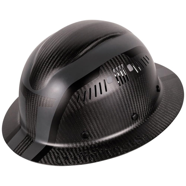 Klein Carbon Fiber Full Brim Hard Hat, Spartan