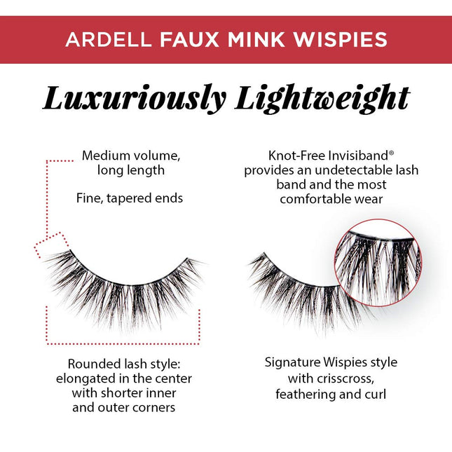 Ardell Ardell Faux Mink Wispies False Lashes, Pack of 4,