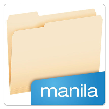Pendaflex Essentials File Folders, Letter Size, 1/3 Cut, Position 1, Manila, 100 per Box (752 1/3-1)